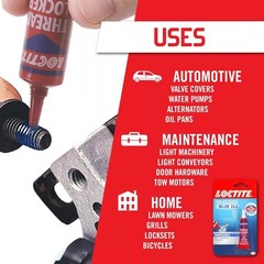 Loctite Threadlocker Blue 242 – Removable Thread Lock Glue for Nuts, Bolts,6 ml