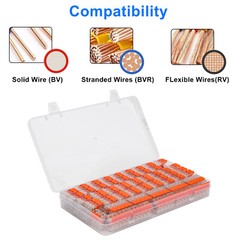 90Pcs For Wago 221 Lever Nuts Compact Splicing Wire Connectors – 2/3/5 Terminal