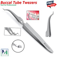 Dental Buccal Tube Tweezers Slim Orthodontic Bracket Holding Placing CE
