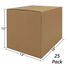 UOFFICE Corrugated Boxes 16 x 12 x 12″ Bundle of 25 Shipping Boxes