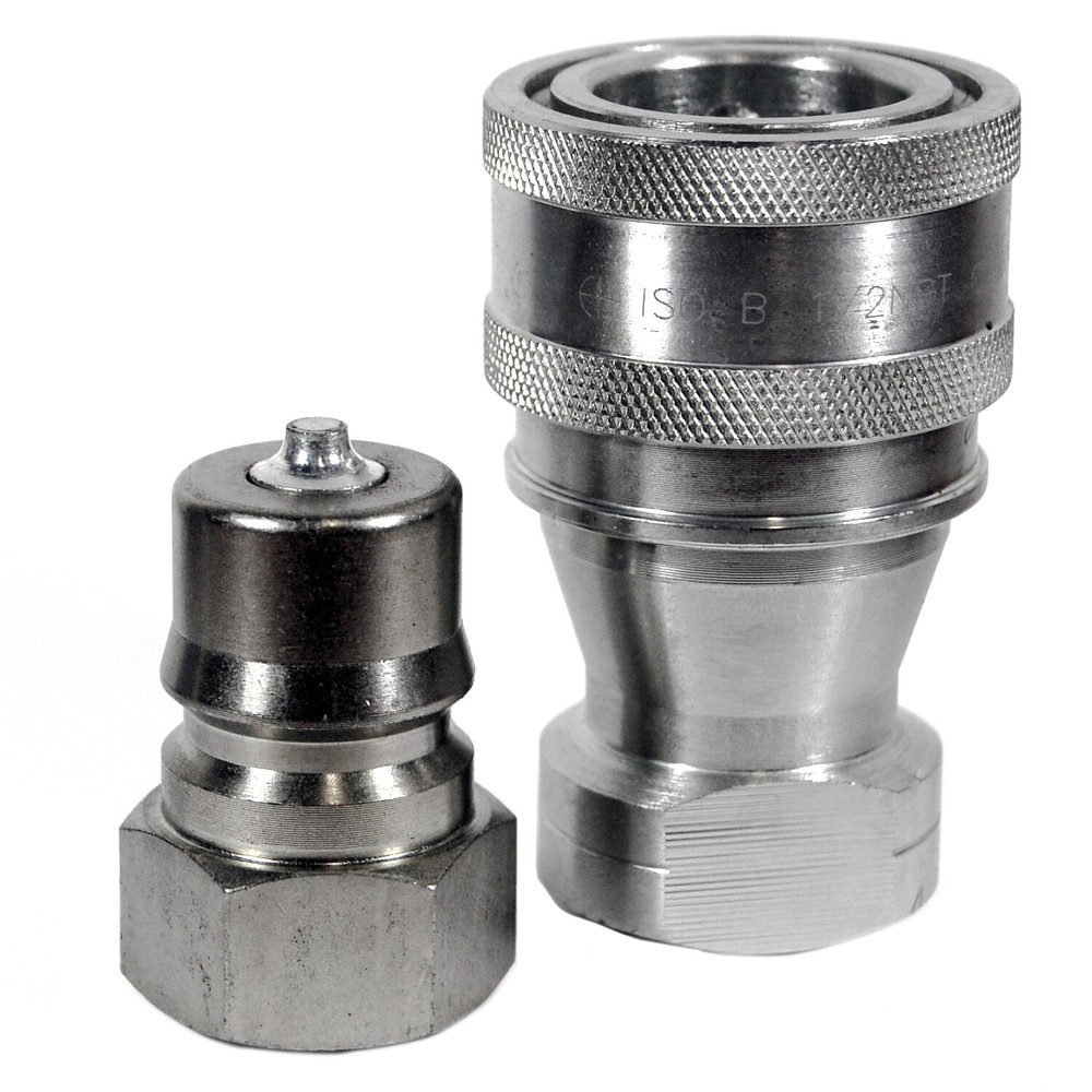 1 set 1/2″ ISO 7241-1 B Hydraulic Hose Quick Disconnect Couplers 700-08-08S