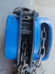 Tractel Inc. USA tralift 1 ton 30ft Chain Hoist W/1t Hook 6 x 18mm Grade 50 Blue