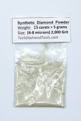 TechDiamondTools Diamond Powder 2,000 Grit 4-8 Microns, 25 cts = 5 Grams