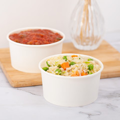 Karat Earth Eco-Friendly 6oz Paper Food Container (90.8mm) , White – 1,000 ct