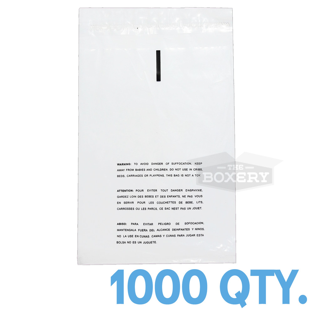 1000 10×15 Self Seal Suffocation Warning Clear Poly Bags 1.5 mil Free Shipping