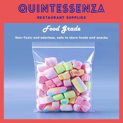 4” x 7” = 4 Mil Thick Clear Zipper Reclosable Poly Bags by Quintessenza