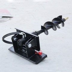 Hydraulic Auger For Mini Skid Steer Loader Attachment Post Hole Drill Free Ship