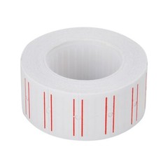 20 Rolls 600/Roll White Red Line Price Gun Paper Tag Labels Free Ink for MX 5500