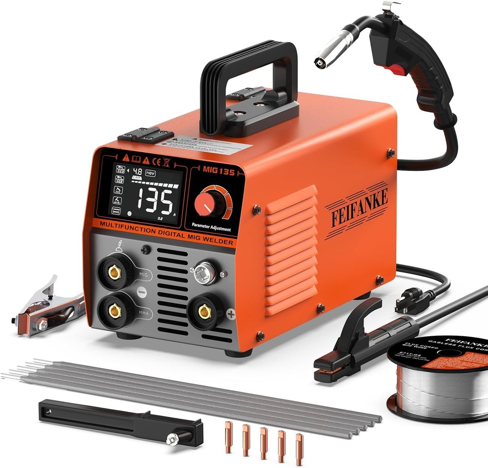 MIG Welder 135A 3IN1 MIG/ARC/Lift TIG Welding Machine 110V for Beginner, Gasless