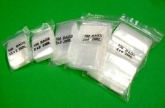 3500 Zip Seal Lock Bags 2 MIL Clear Assortment 5 Sizes 700 Each Zip Slide Lock