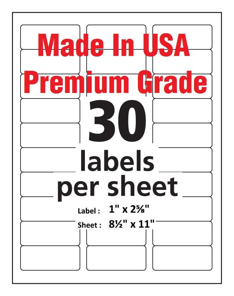 15000 Wing Office Shipping Address Mailing Labels-Made in USA-1″ x 2 5/8″-30 UP