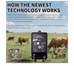AgriOtter 2 in 1 Electric Fence Energizer Charger Plug-in & 12V Battery EFE-251