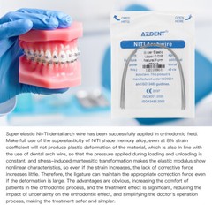 AZDENT Dental Orthodontic Super Elastic Niti Round Arch Wires Nature Form FDA