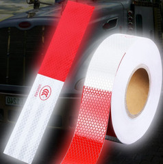 Reflective Tape CONSPICUITY Trailer Safety Warning Sign Auto Truck Red White NEW