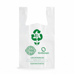 1/6 Clear Heavy-Duty Plastic T-Shirt Bags 4 Mil Reusable Grocery Shopping 21×6.
