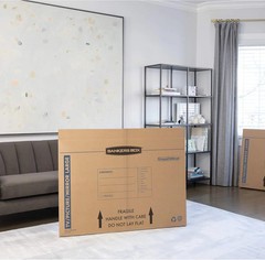 Bankers Box Large, Up to 55″ TV/Picture/Mirror, Moving Box 4 Pack, 48″ x 4″ x 33