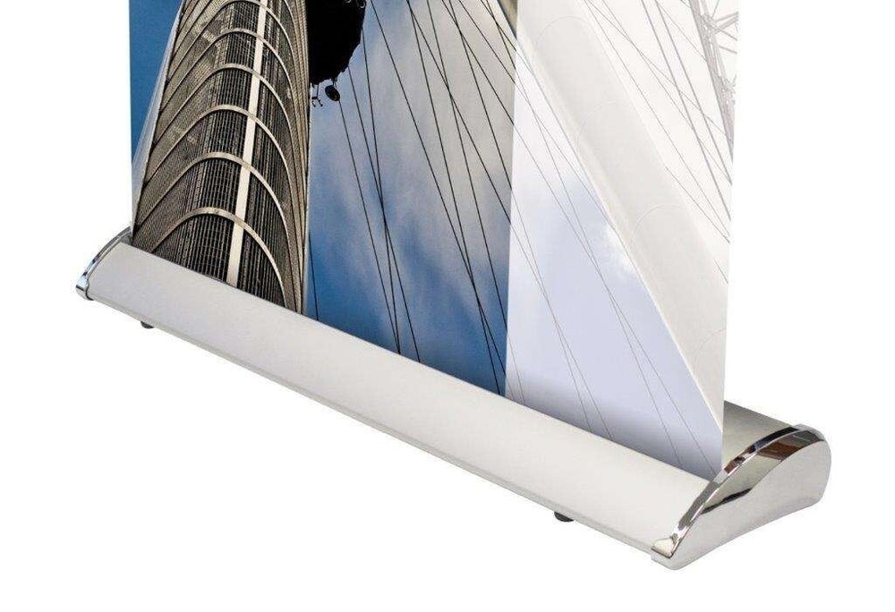 DELUX Retractable Banner Stand 33″x 80″- 85X200- SILVER (Hardware only)
