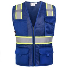 FX Two Tone Black Safety Vest with 4 Front Pocket XSmall to 3XL