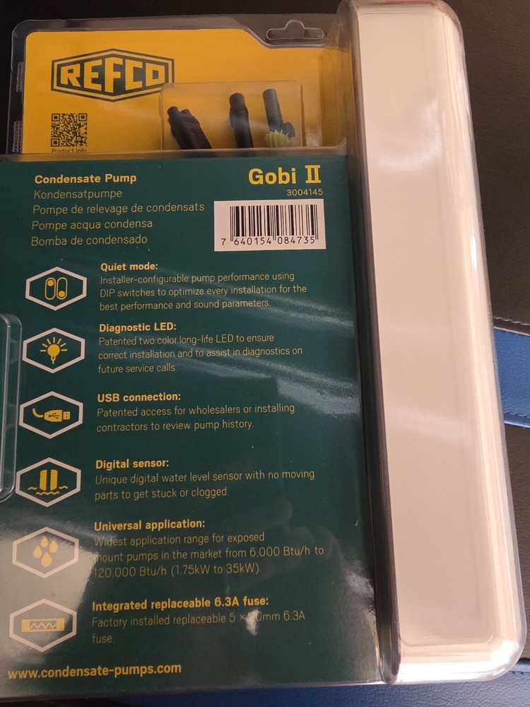 Refco Gobi II Condensate Pump 3004145 for HVAC Systems Mini-splt All brands