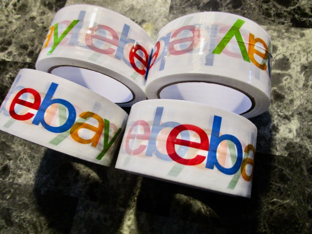 4 new Ebay branded rolls of PACKING TAPE 2″ X 75 yards per roll (FR)