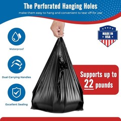 1000 Black T-Shirt Bags 1/6 12″ x 6.5″ x 21″, Plastic Grocery Shopping Bags