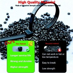 100 BLACK CABLE ZIP TIES Heavy Duty UV Resistant UL 4 6 8 10 12 15 18 24″ & 36″
