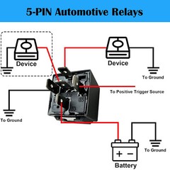 5pcs 5Pin Car Automotive SPDT Relay Switch Harness Socket Waterproof 40A 12V DC