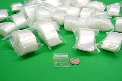 10000 Zip Seal Top Lock Bags 1″ x 1″ 2mil Clear 1×1 Mini Baggies Bulk 10,000 Pcs