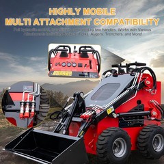Free Ship MS380 MINI Skid Steer Loaders 23HP Wheeled Skid Steer EPA Gas Engine