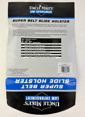 Uncle Mike’s Super Belt Slide Holster Size 1 Black Ambidextrous 8601-0