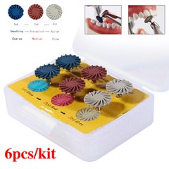 6pcs/box Dental Polish Kit Composite Resin Polishing Disc Spiral Polish Wheel