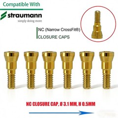 US 5Pc Fit Straumann Titanium NC Healing Abutment & Closure Cover Cap ITI BL/BLT