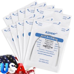 AZ Dental Orthodontic Arch Wire Super Elastic Niti Round Natural form 10pc/pk