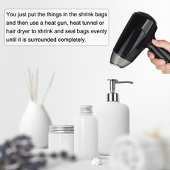 100 x 12×8 Inch Shrink Wrap Bags Blue Clear PVC Heat Shrink Wrap