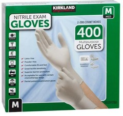 Kirkland Signature Nitrile Powder-Free Exam Gloves – MEDIUM- 400 Count
