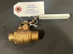 (Box 10) 1/2″ Solder, Full-Port Lead Free Bronze Brass Ball Valves, 600 WOG, USA