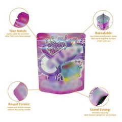 25 Pack 3.5g Food Grade Mylar Bags – Smell Proof Heat Seal Airtight Zip Pouches