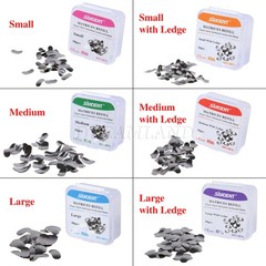 100 Pcs Dental Sectional Contoured Metal Matrices Refill Matrix Band Ledge 35um