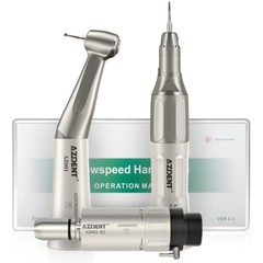 AZDENT Dental Slow Low Speed Handpiece Straight Contra Angle Air Motor 4/2Holes