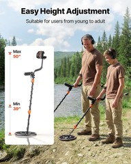 VEVOR Metal Detector for Adults 12″ Professional Gold Detector Waterproof Coil
