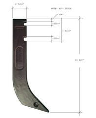 1 – Gannon Scraper Box Shank w Scarifier Tooth & Clip – H920 , 8075 , K1306