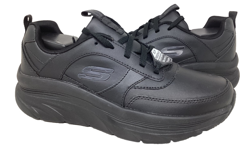 Skechers Women’s Work Relax Fit D’Lux Walker Lace Up Shoes Black Size:8 121M