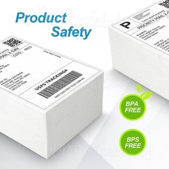 100-10000 4×6 Fanfold Direct Thermal Shipping Labels for Zebra & Rollo Printers
