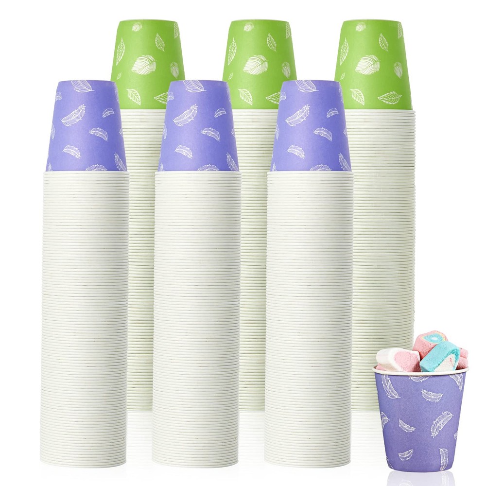 LITOPAK 600 Pack 5 oz Small 600 Count (Pack of 1), 5OZ-purple&green