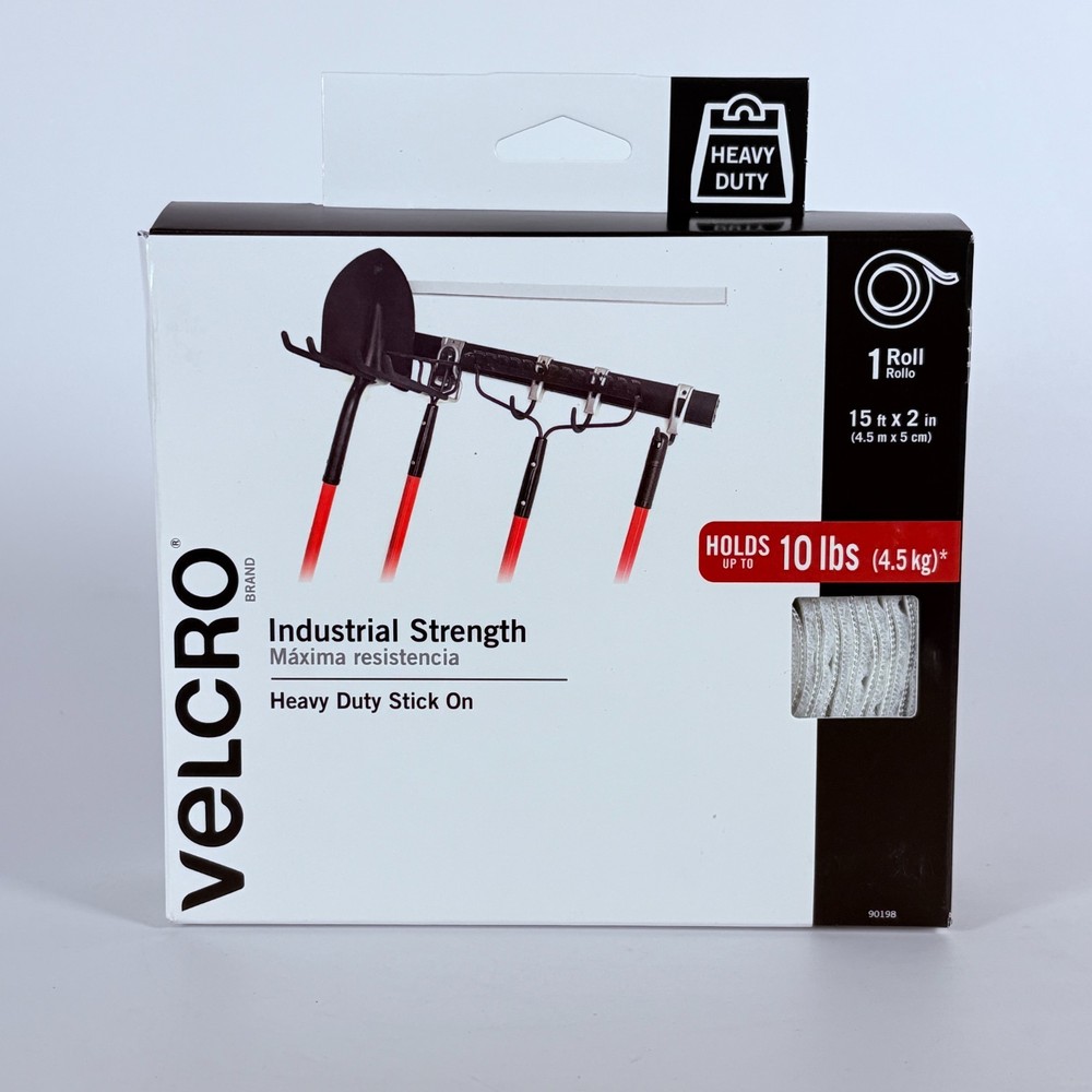 Velcro Industrial Strength Sticky-Back Hook and Loop Fasteners 2″ x 15 ft 90198