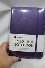 Winkooy Leather Hardcover Lined Journal Notebook A5 366 Pages Pen Loop, Purple