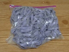 WIDE Purple Asparagus Rubber Bands 1 lb #73 Lavender “#4080 PRODUCE OF USA”