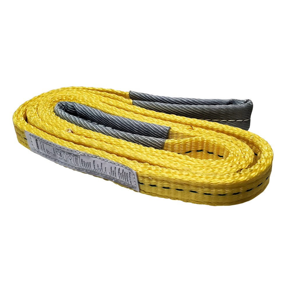 1″ x 3 /6 / 9ft 2 Ply Polyester Flat Eye Lifting Sling Strap Web Sling 3100 lbs