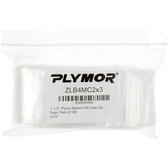Plymor 2″ x 3″, 4 Mil Heavy Duty Zipper Reclosable Plastic Bags