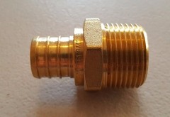 10 PCS. 3/4″ PEX X 3/4″ MALE NPT THREADED ADAPTER BRASS CRIMP FITTING LEAD FREE